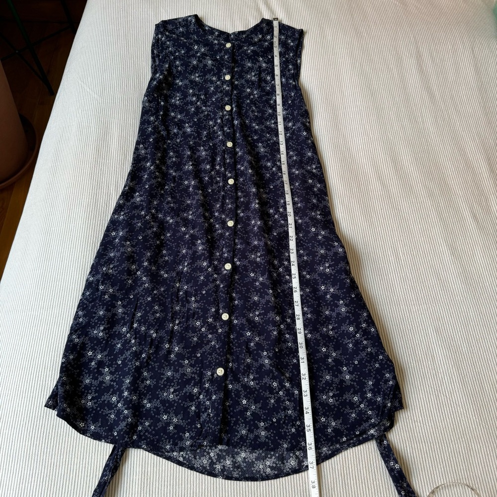 Gap Sleeveless Print Dress Navy Floral Size Small - Picture 12 of 15